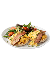 Scrambled Eggs with Handmade Bacon