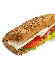 Mediterranean whole wheat ciapatta