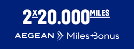 20.000 REDEMPTION MILES FROM AEGEAN MILES+BONUS