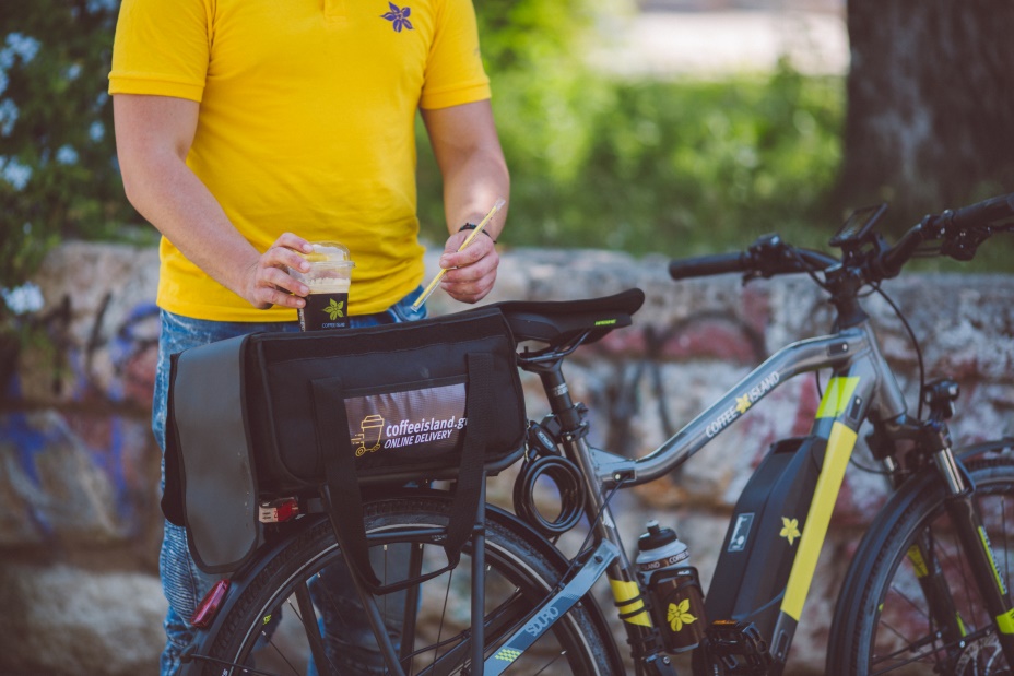 coffee delivery with bike