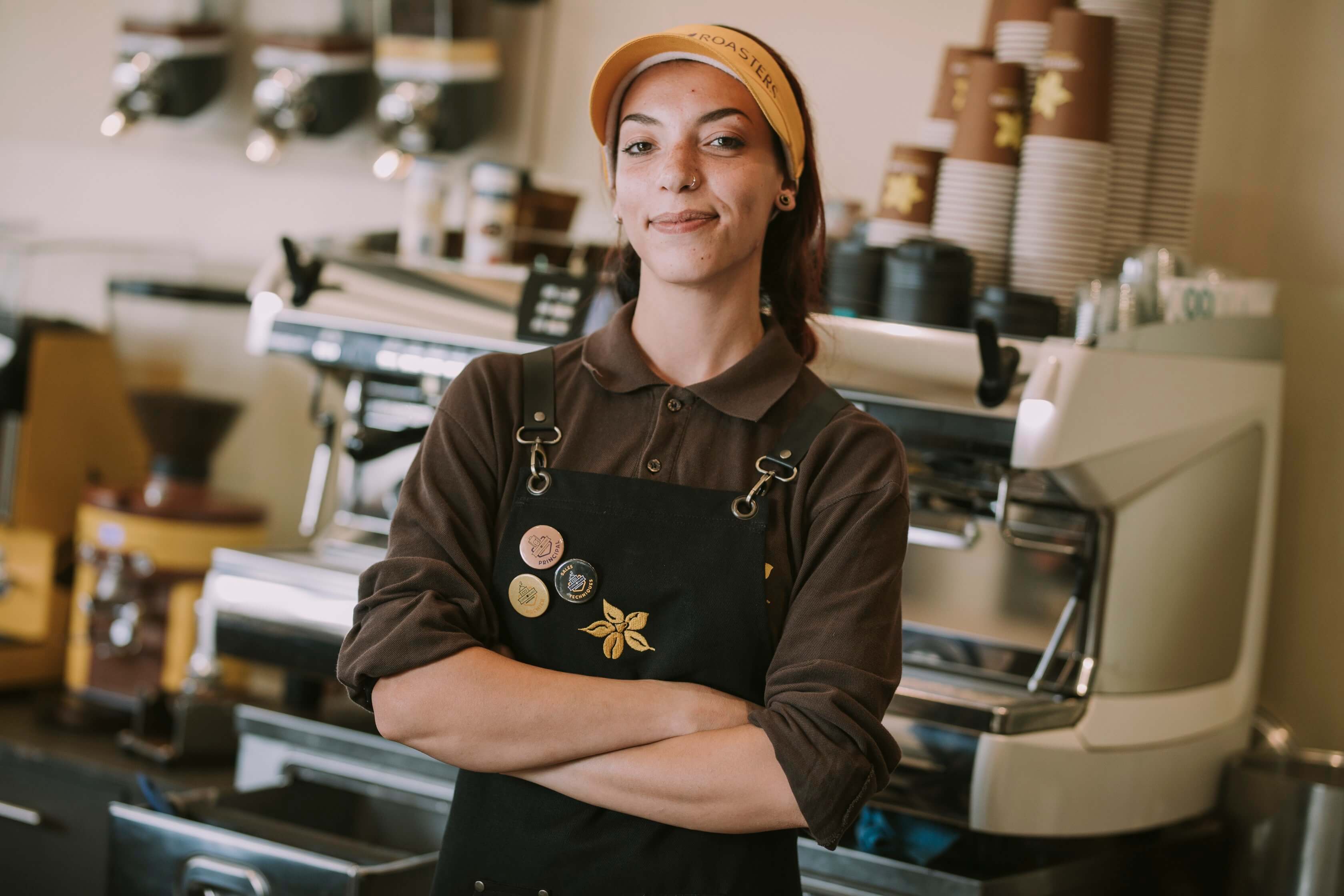 barista at coffee island coffee shop