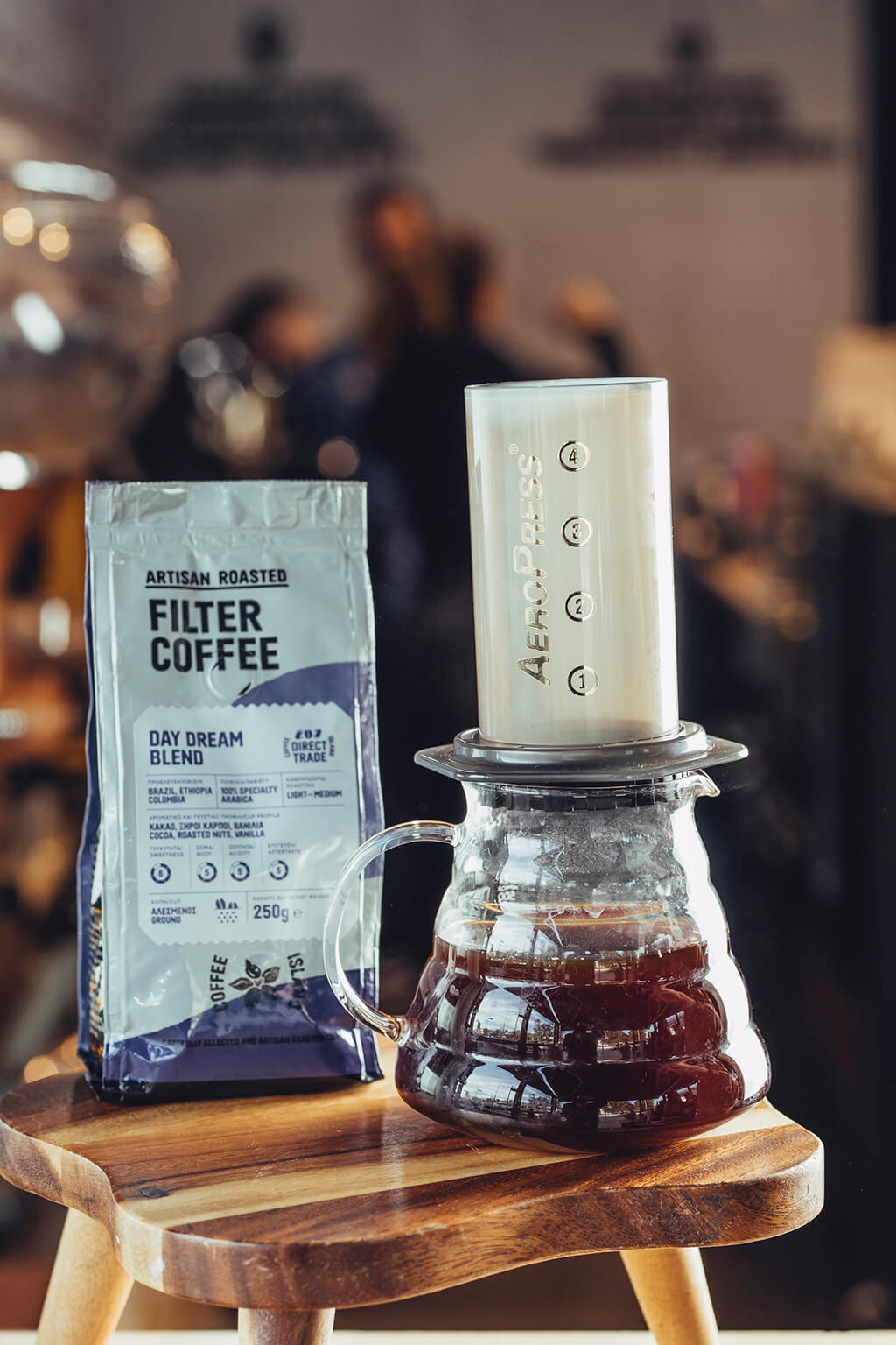 Coffee Island's filter coffee package and aero press