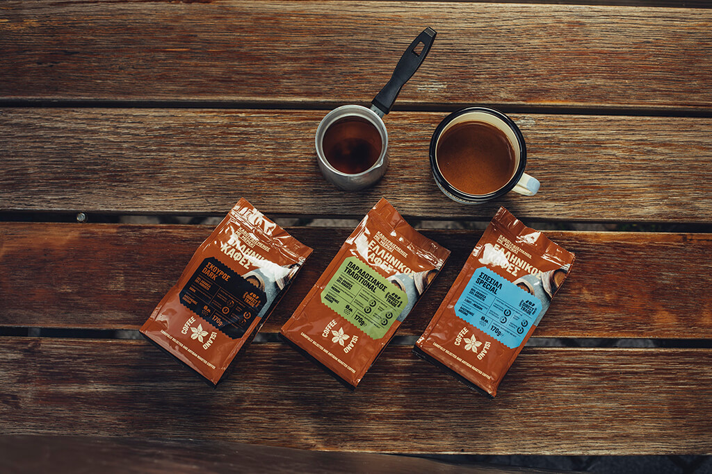 Coffee island's traditional, special and dark blends. 