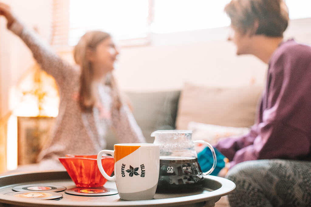 Family moments with Coffee Island's filter coffee