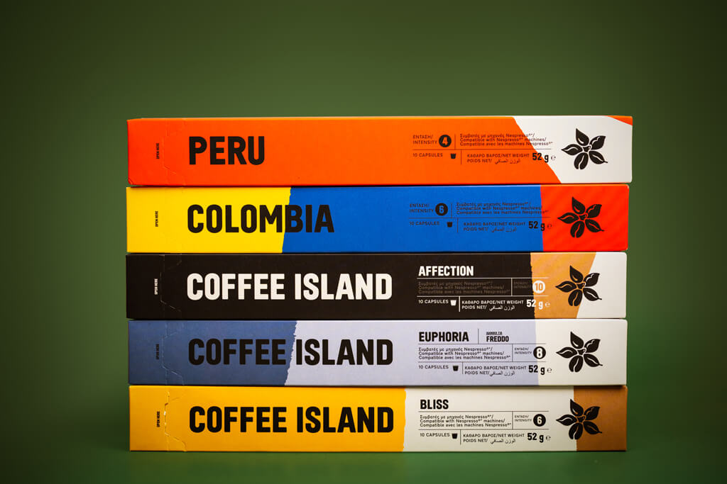 Coffee Island's new capsules.