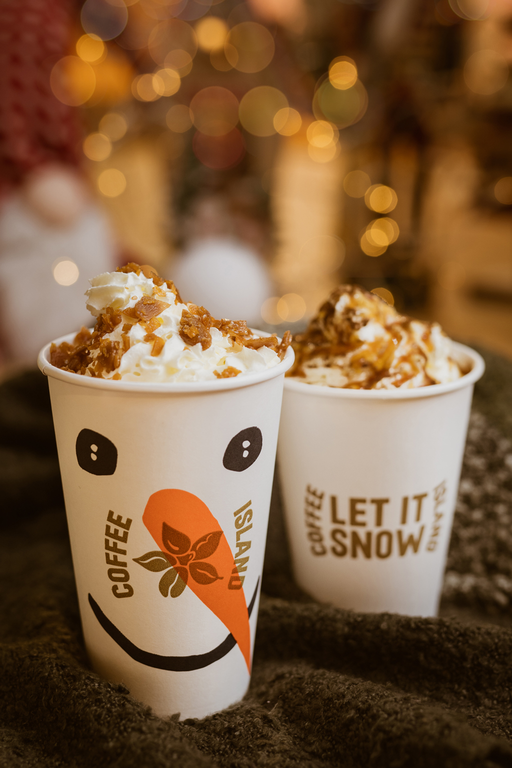 Coffee Island's Christmas beverages.