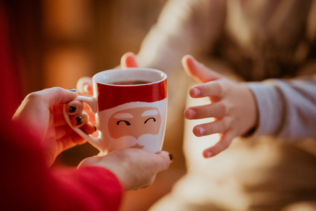 Coffee Island's Santa Claus mug.