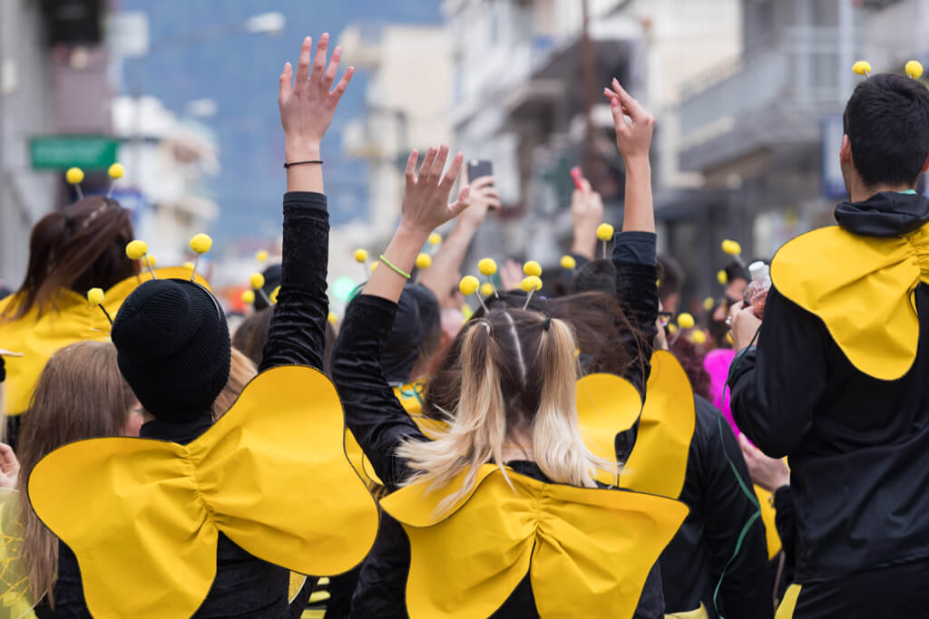 People enjoying carnival