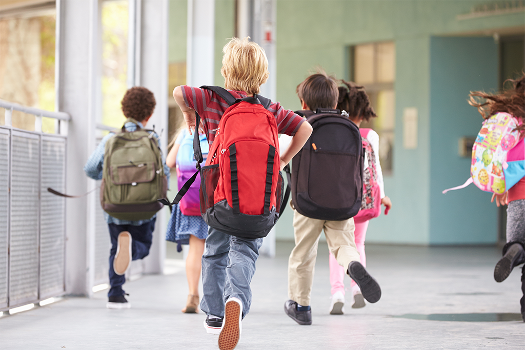 Children running